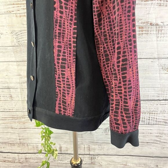 Koos of Course! Blazer Jacket size Small Purple Black Artsy Career Casual - Picture 12 of 14